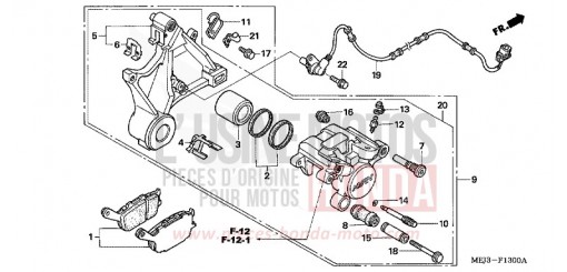 ETRIER DE FREIN ARRIERE CB1300SA5 de 2005
